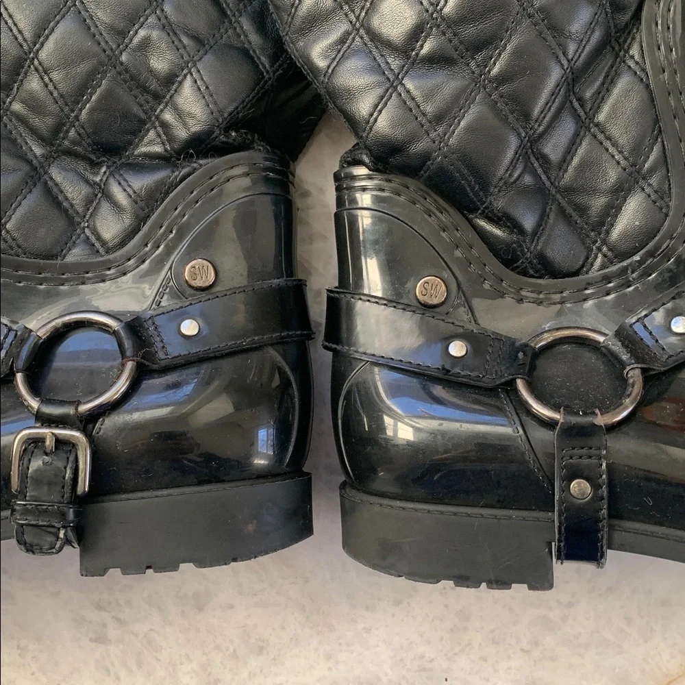 Stuart Weitzman lined rain boots - Picture 5 of 7